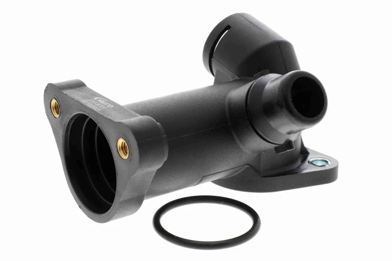 Image of VAICO V10-8205 Coolant Flange with gasket/seal, Cylinder Head, Original VAICO Quality Coolant Flange (3219)