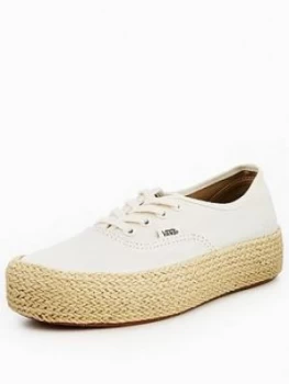 Image of Vans Authentic Platform Espadrilles Off White Off White Size 4 Women