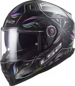 Image of LS2 Vector II Tropical Helmet, black-white, Size 3XL, black-white, Size 3XL