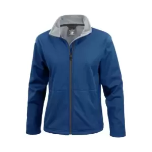 image of Result Core Ladies Soft Shell Jacket (M) (Navy Blue)