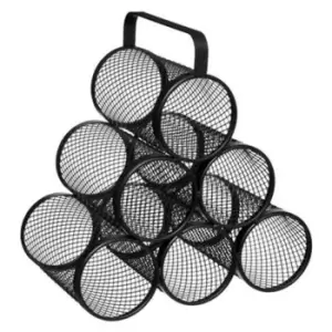 Image of Mayja Metal 6 Bottle Wine Rack Black