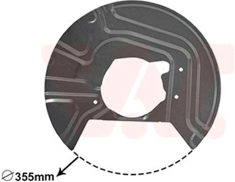 Image of VAN WEZEL Brake disc backing plate VAN WEZEL 0680372