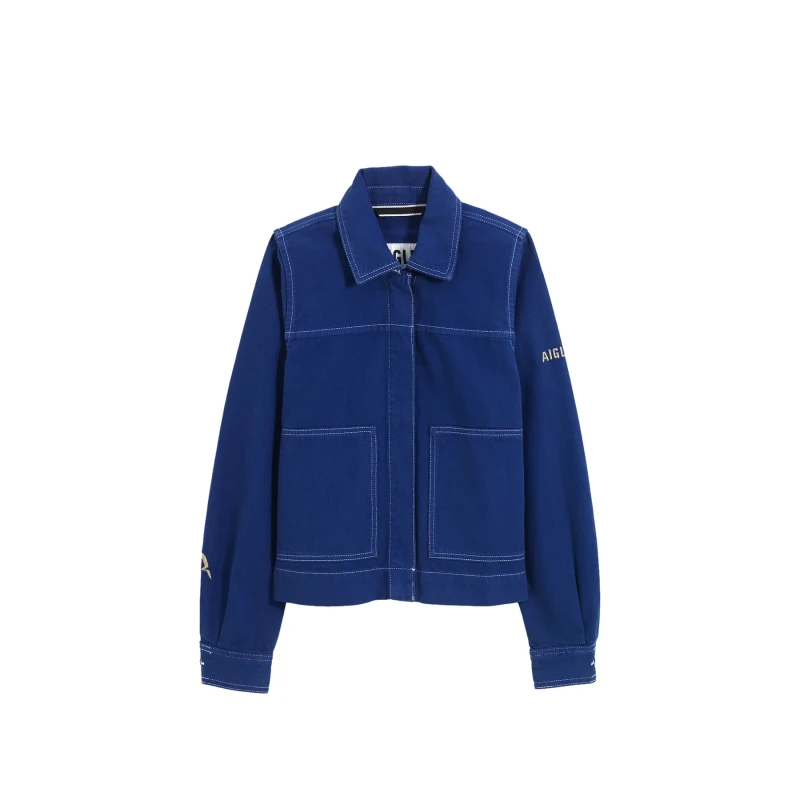 Image of Aigle Womens denim jacket Aigle W-P Bleu Female 36