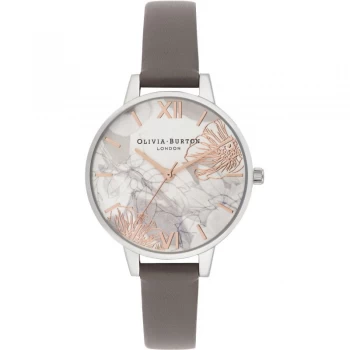 image of Abstract Florals London Grey & Silver Watch