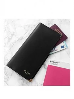 Image of Personalised Luxury Leather Travel Wallet