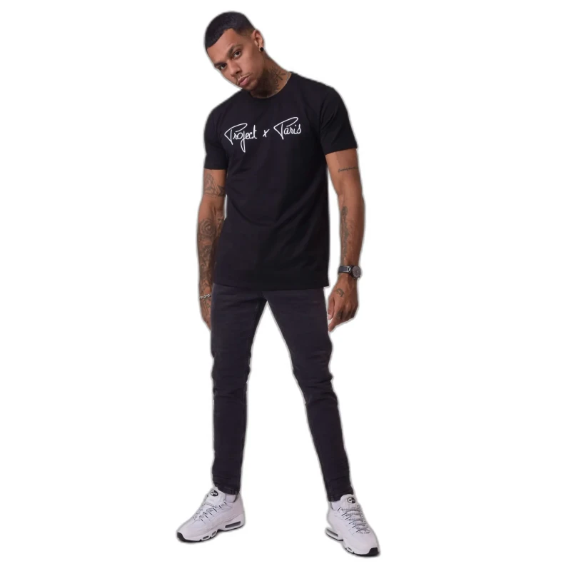 Image of Project X Paris T-Shirt Project X Paris Logo basic broderie Noir Male XS