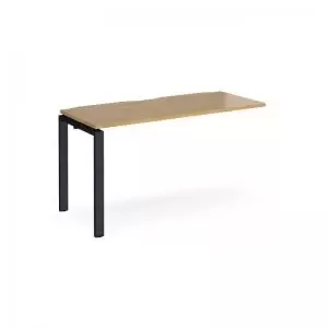 Image of Adapt add on unit single 1400mm x 600mm - Black frame and oak top