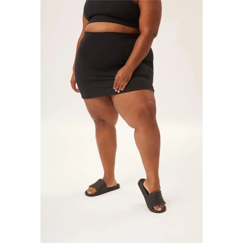 Image of Girlfriend Collective Womens skirt-short Girlfriend Collective High-Rise Noir Female XS