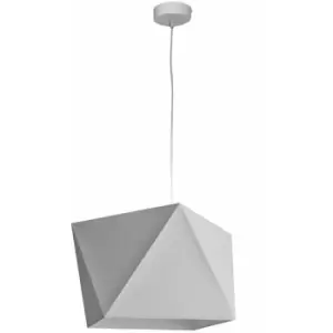 image of Helam Adamant Pendant Ceiling Light Grey 40cm