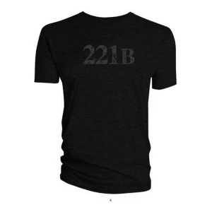 Image of Sherlock - 221B Womens Large T-Shirt - Black