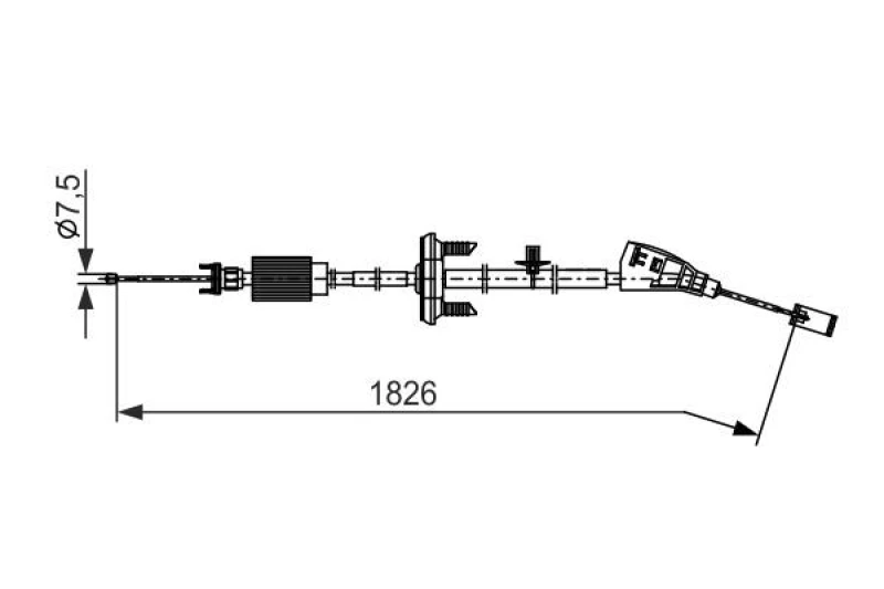 Image of Handbrake cable Bosch 1 987 482 799