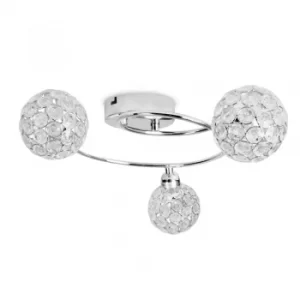 Image of Ducy 3 Way Ceiling Light in Chrome