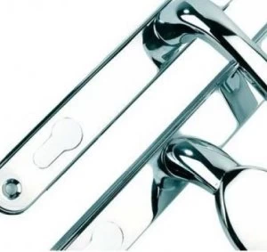 image of Mila Prolinea Offset 92/62 PZ uPVC Lever and Pad Handles - 240mm 211mm fixings