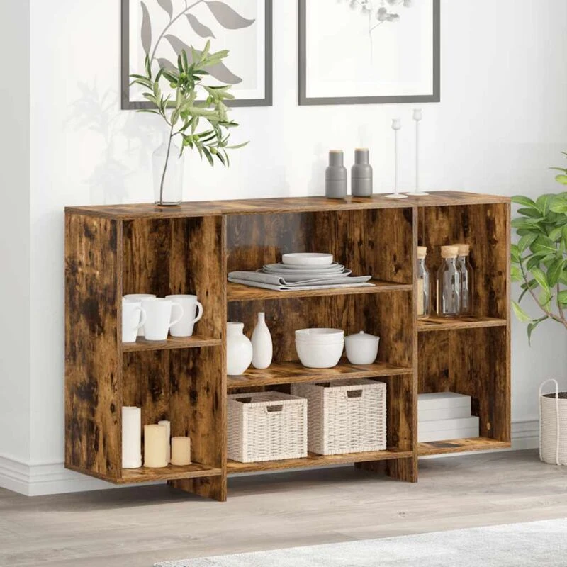 Image of VIDAXL Sideboard Smoked Oak 120x30x75cm Engineered Wood Vidaxl 8720286837498