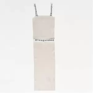 Image of Missguided Petite Rib Missguided Contrast Crop Top And Midi Skirt Knit Co Ord Set - Neutral