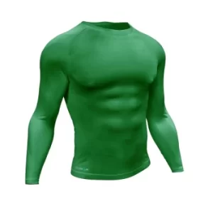 Image of Precision Essential Baselayer Long Sleeve Shirt Adult Green XSmall 32-34"