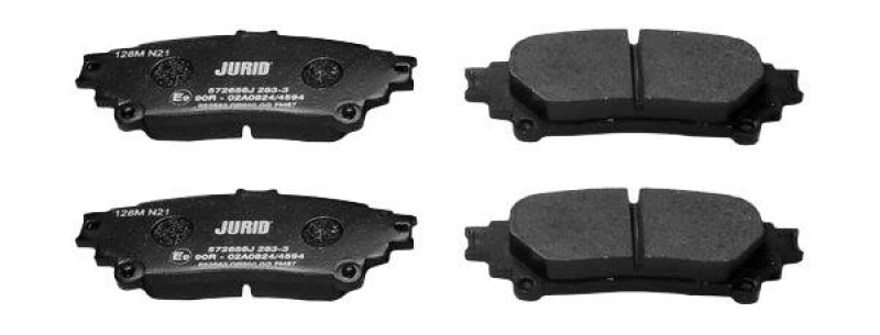 Image of JURID 572656J Brake pad set not prepared for wear warning indicator, without accessories Brake Pad Set,disc brake (402)
