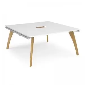 Image of Fuze square boardroom table 1600mm x 1600mm with central cutout 272mm