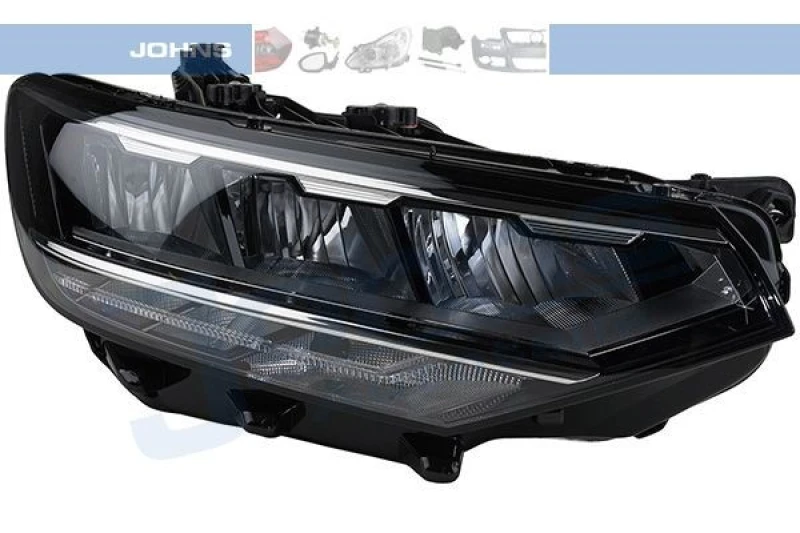 Image of JOHNS 96 53 10-5 Headlights without control unit, Right, with motor for headlamp levelling Headlight (259)