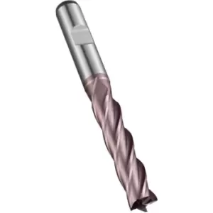 Image of C295 12.00MM HSS-E Multi Flute Flatted Shank Long Series End Mill - TiCN Coated DIN 844 L