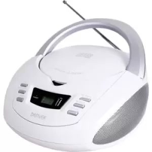 image of Denver TCU-211 Radio CD player FM AUX, USB, CD White