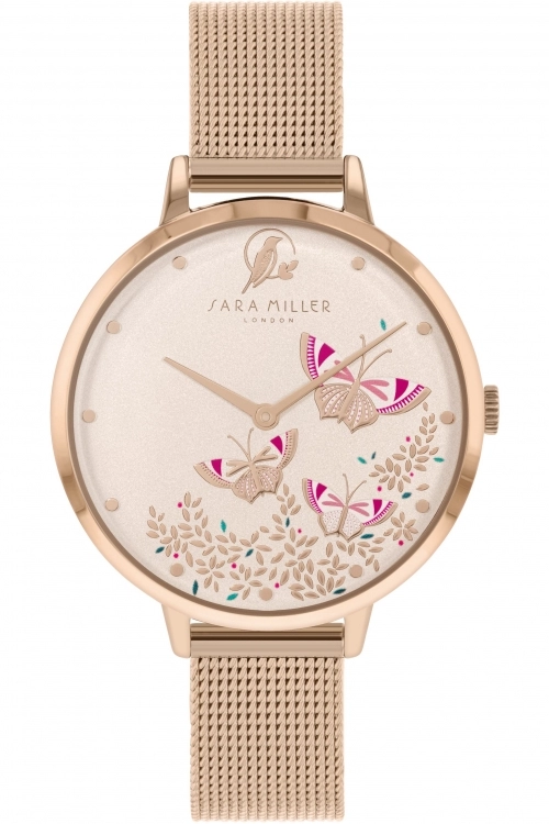 Sara Miller Pink And Rose Gold Fashion Watch - Sa4060