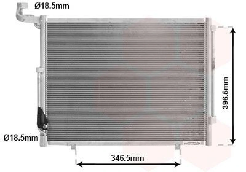 Image of VAN WEZEL Air conditioning condenser VAN WEZEL 18015722