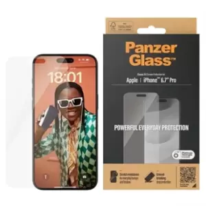 image of iPhone 15 Pro Max PanzerGlass Classic Fit Screen Protector Tempered Glass