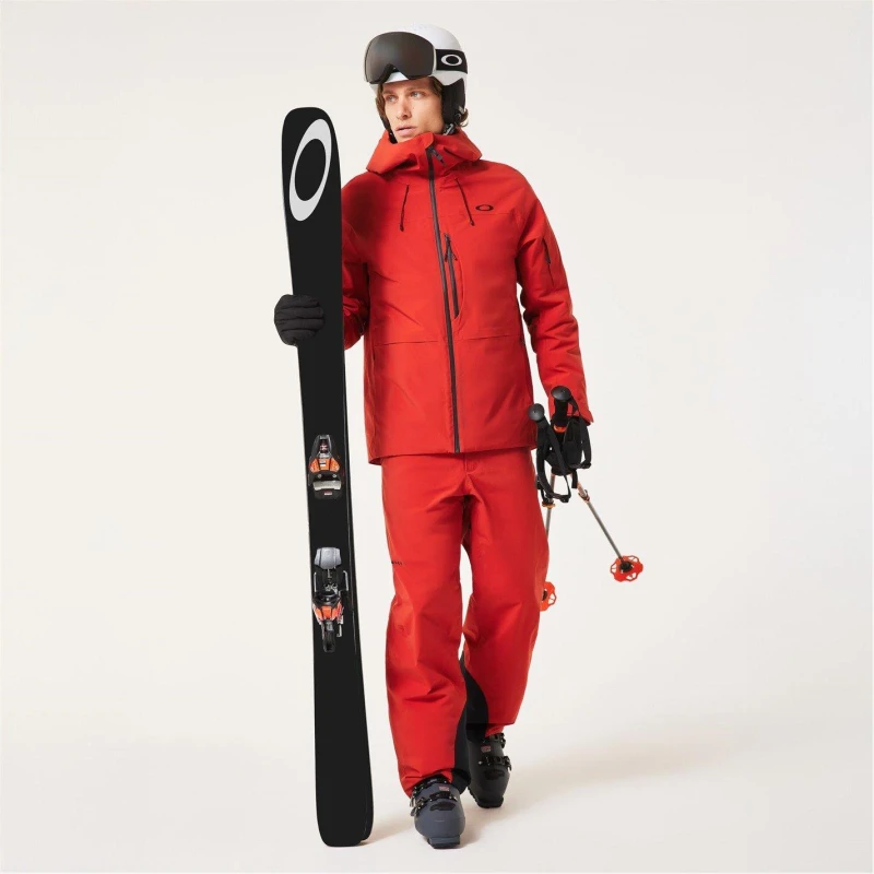 Image of Oakley Mens Canopy Insulated DWR Long Sleeve Ski Jacket Red male Small