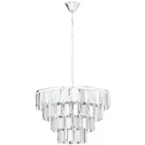 Image of Netlighting Erseka 7 Lamp Pendant Ceiling Light Chrome - EG99094