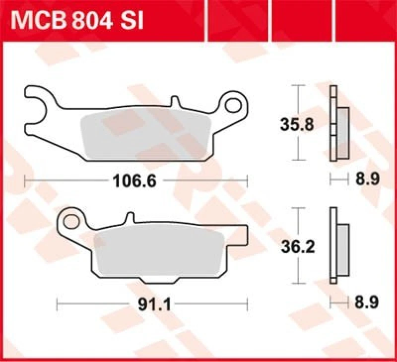 Image of TRW MCB804SI Brake pad set Brake Pad Set,disc brake (402)