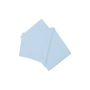 Image of 100 % Cotton 200 Thread Count Flat Sheet Double Pale Blue