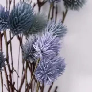 Image of Crossland Grove Dried Thistle Bundle In Paper Wrap Blue H460Mm