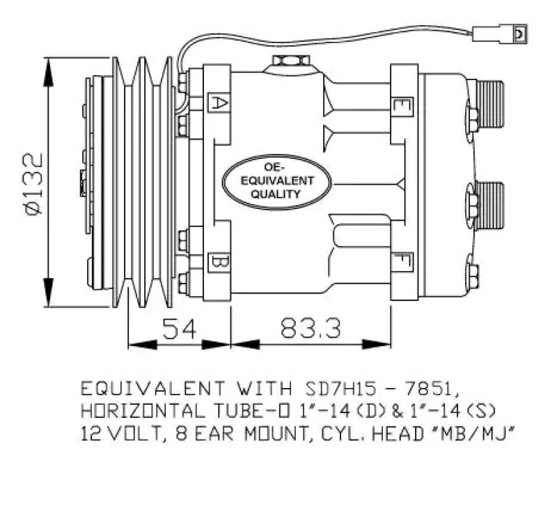 Image of NRF 32757 AC Compressor EASY FIT PAG 46, with PAG compressor oil, with gaskets/seals Compressor,air conditioning (447)