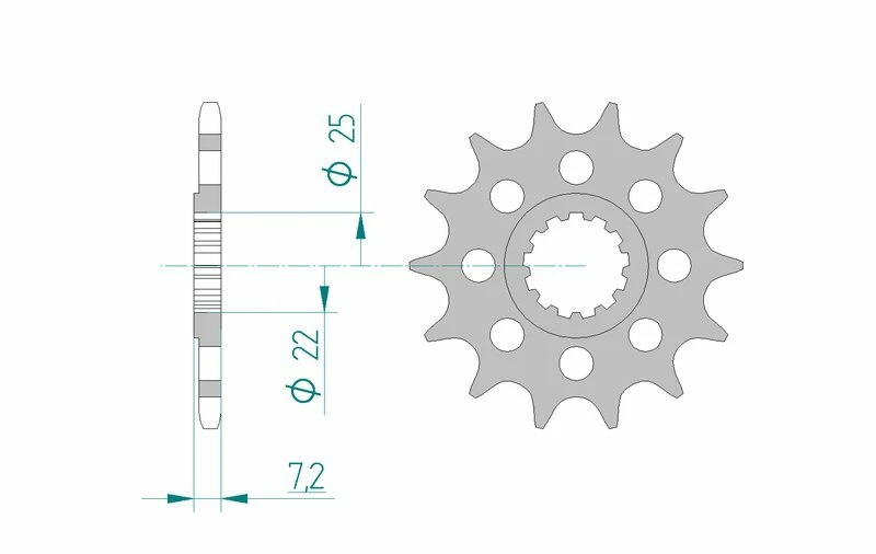 Image of AFAM 28404-16 Chain Pinion Steel Chain Pinion (5480)