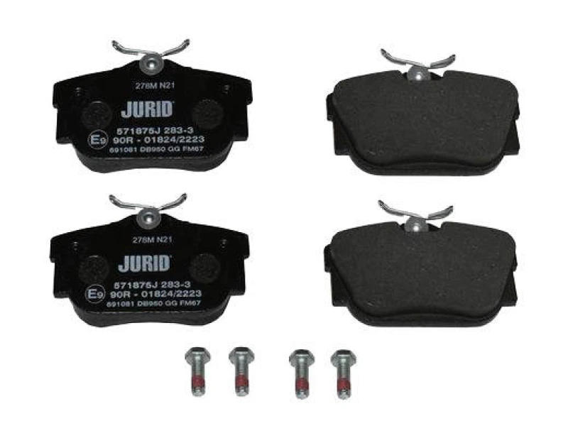 Image of JURID 571875J Brake pad set not prepared for wear warning indicator, without accessories Brake Pad Set,disc brake (402)