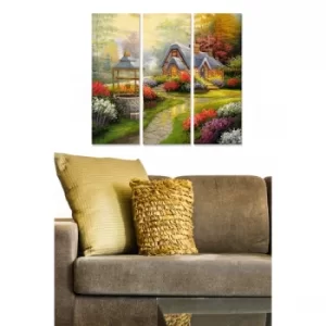 Image of MDF1005944 Multicolor Decorative MDF Painting (3 Pieces)