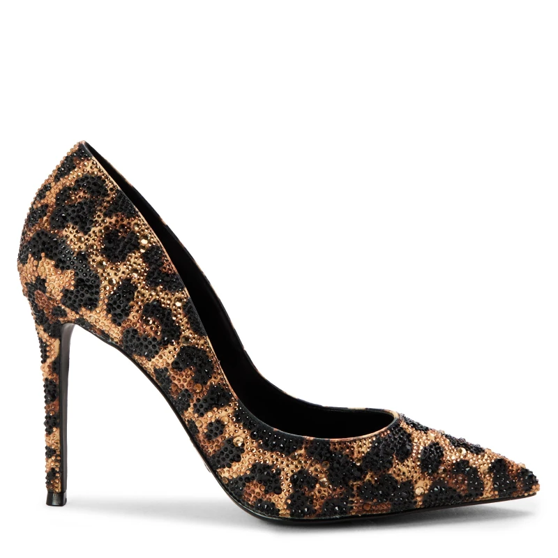 Image of Steve Madden Womens Evelyn Rl Stiletto Court Shoes Leopard female 4 (37)
