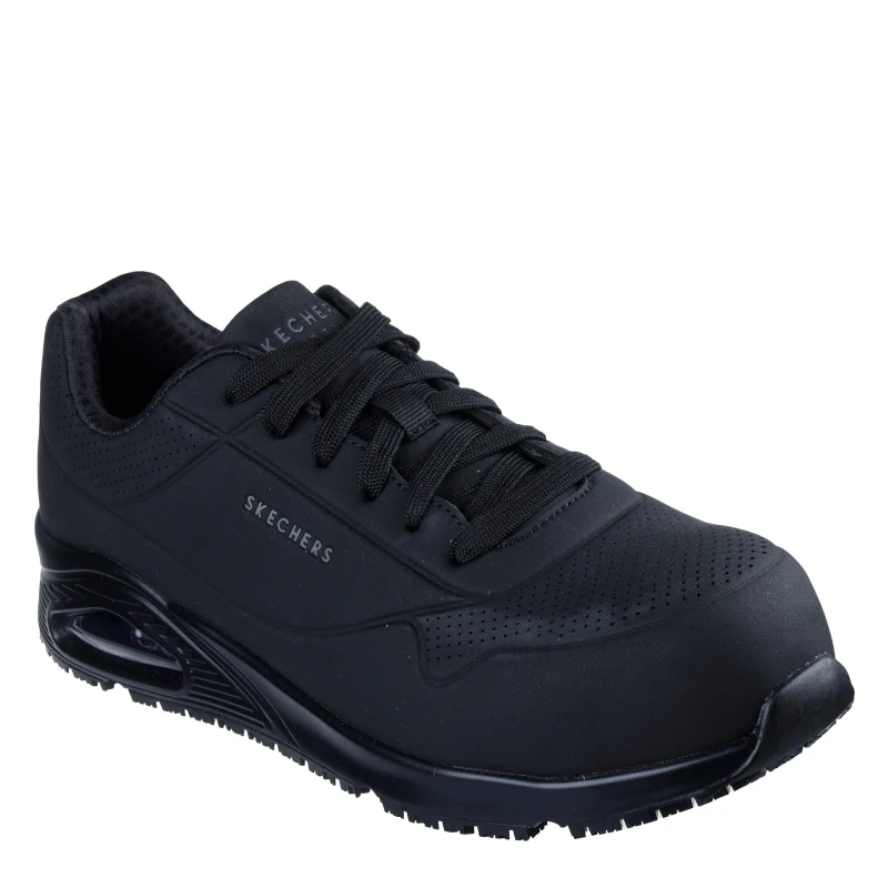 Image of Skechers Mens Lace Up Athletic Safety Steel Toe Cap Boots Black male 7 (41)