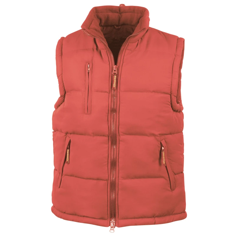 Image of Result Result Men Ultra Padded Bodywarmer Water Repellent Windproof Jacket in Red Size: X-Small Red XS Male 5055747563467