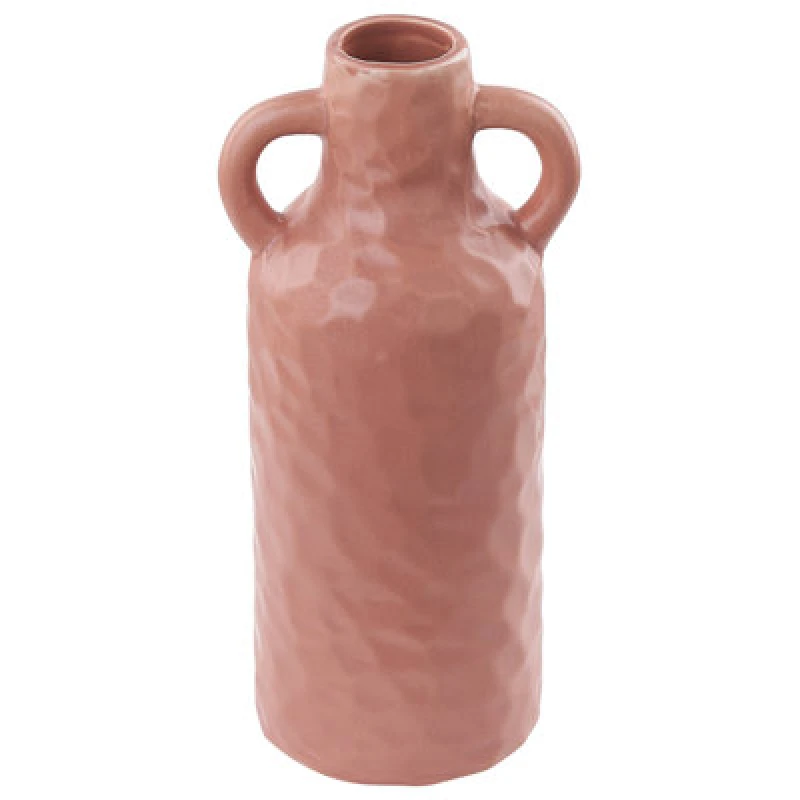 Image of Beliani Flower Vase Drama Ceramic 24cm Pastel Pink