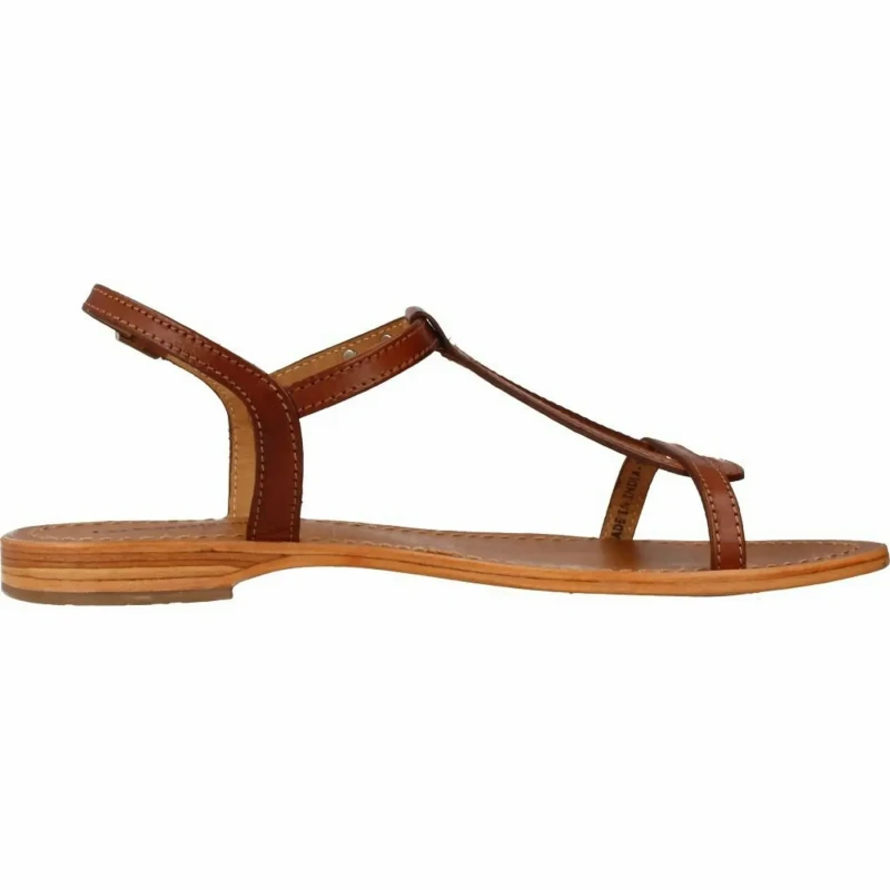 Image of LES TROPEZIENNES PAR M.BELARBI Hamesss Leather Sandals Tan Women 39 (5.5 to 6);38 (5);37 (4)