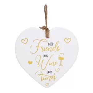 Image of Golden Sentiments Heart Good Friends