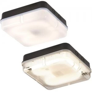 Image of KnightsBridge 28W IP65 Square Bulkhead with Black Base - Opal Diffuser