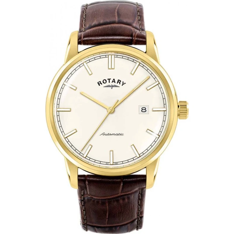 Image of Rotary RGS10004/31 Heritage Automatic Brown Leather Strap Watch - W13285