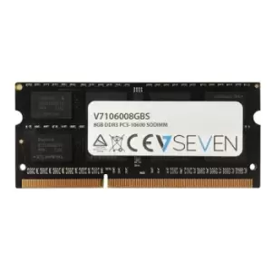 Image of V7 8GB DDR3 PC3-10600 - 1333mhz SO DIMM Notebook Memory Module - V7106008GBS