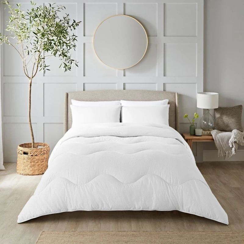 Image of Night Lark Night Lark Seersucker Coverless 4.5 Tog Duvet Set-Superking