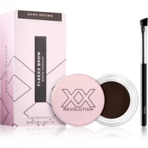 image of XX by Revolution FLEXX BROW Longwear Eyebrow Gel with Brush Shade Dark Brown 2.5 g