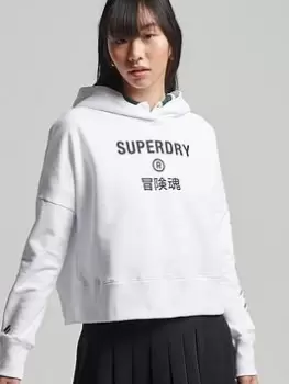 Image of Superdry Code Core Sport Hoodie - White, Size 10, Women