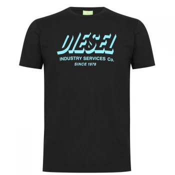 Image of Diesel Industry Service T Shirt - Black 9XX